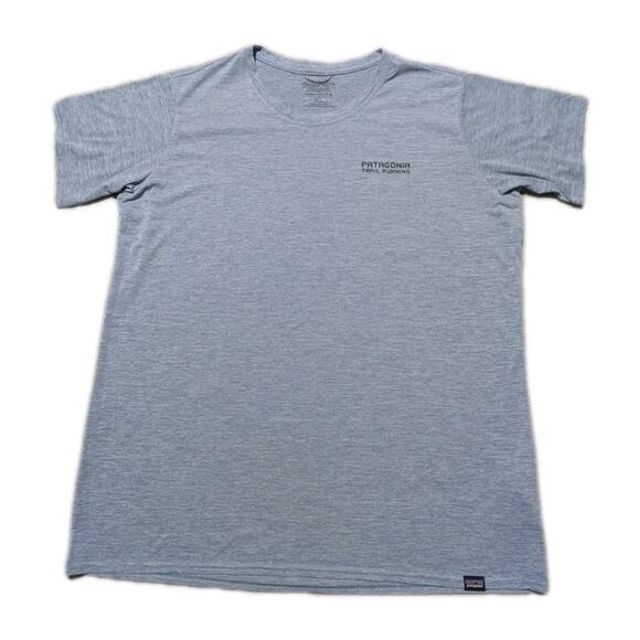 Patagonia Women’s XL Trail Running T-Shirt Blue Capilene Cool Daily Performance - Picture 4 of 12
